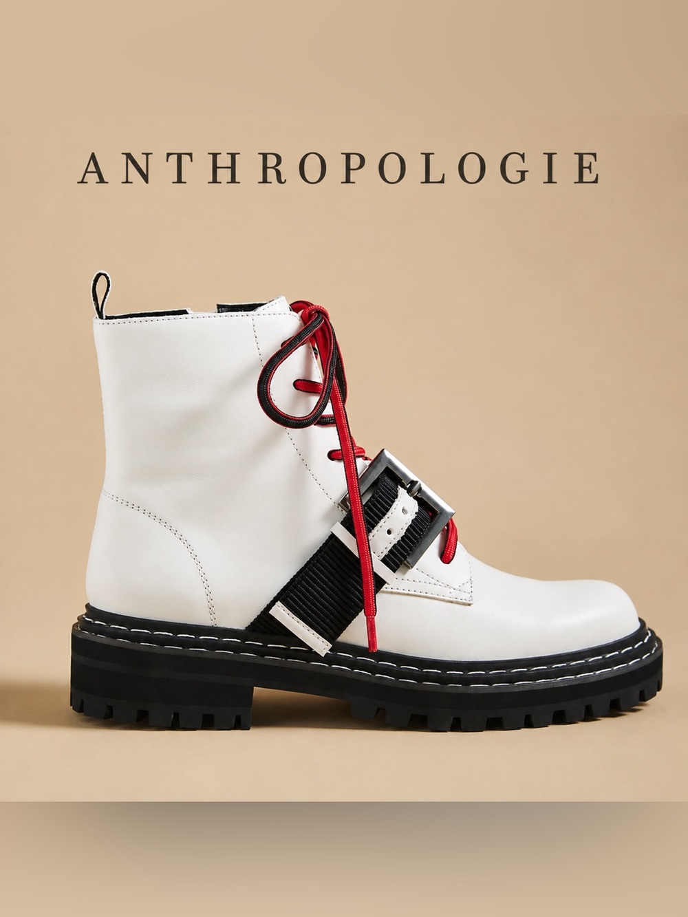 Anthropologie Cecelia New York Hayden Combat Boots NWOT